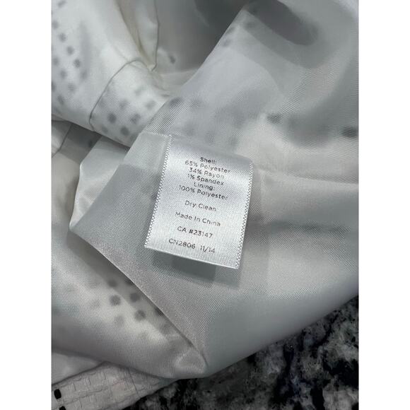 Talbots women’s jacket size 12 zip blazer coat black and white - Picture 12 of 15